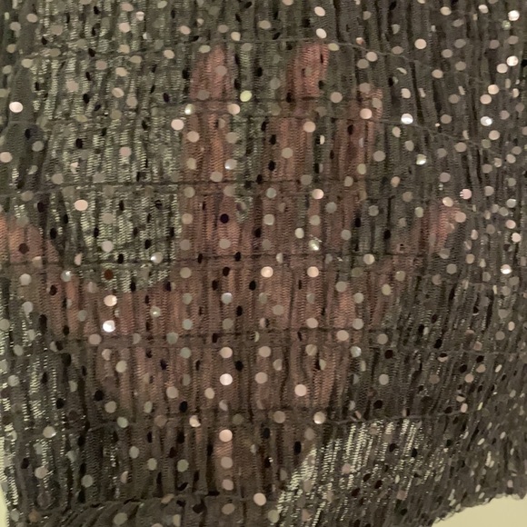 DKNY JEANS shirred sequin top - Picture 5 of 8